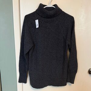 GAP Charcoal Ribbed Turtleneck Sweater